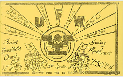 Historic flyer or hand-drawn poster from the Pomona Valley featuring community event artwork