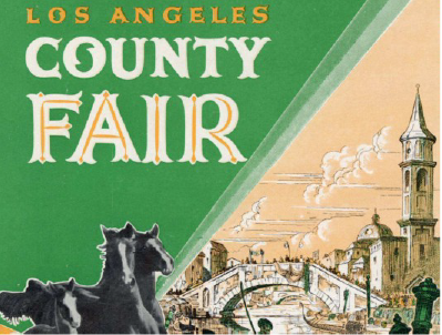 Historic flyer or hand-drawn poster from the Pomona Valley featuring community event artwork