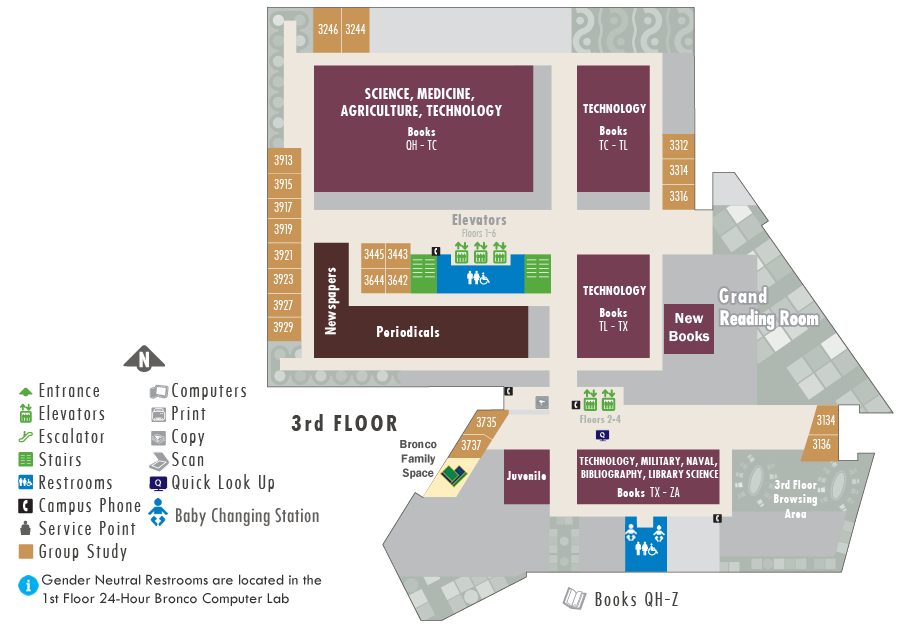 map library third floor