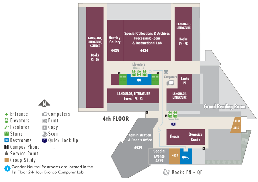 map library fourth floor