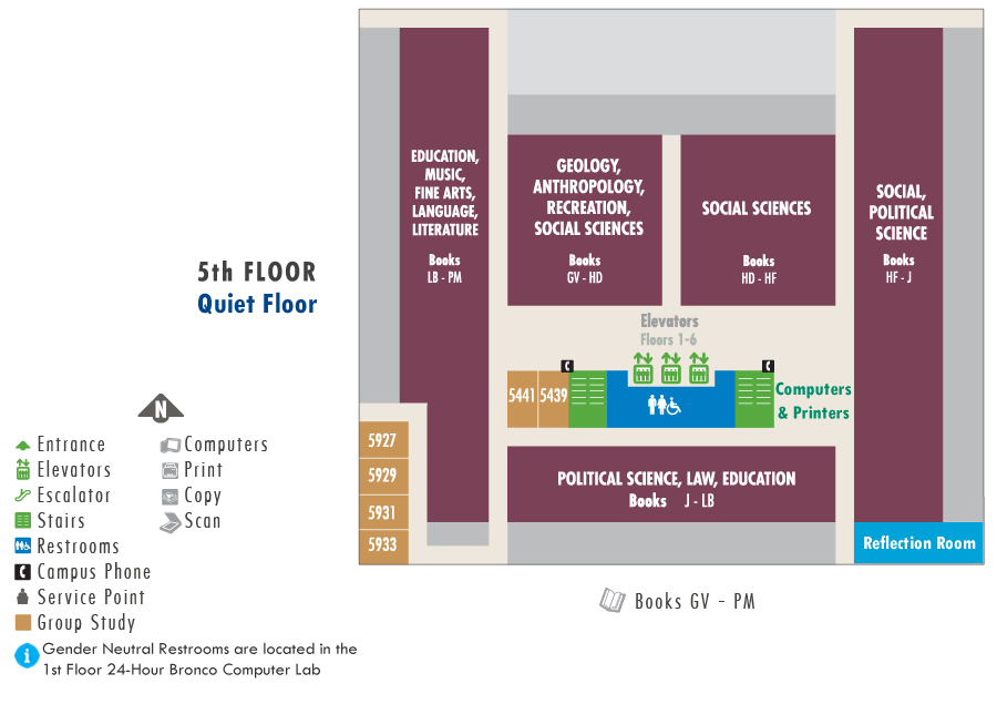 Fifth floor map