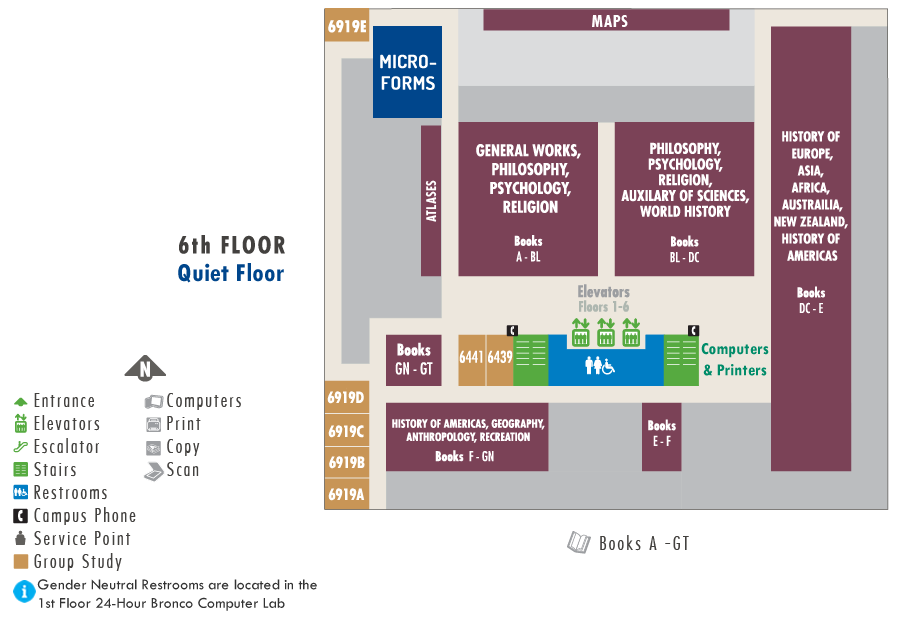 map library sixth floor