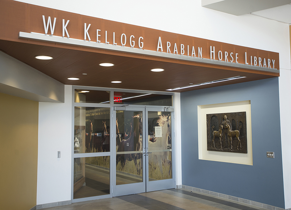 Entrance to W.K. Kellogg Arabian Horse Library