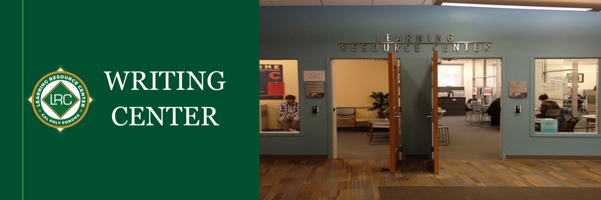 LRC Logo, Writing Center, front of LRC