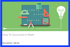 equations on chalkboard with math tools and illuminated light bulb