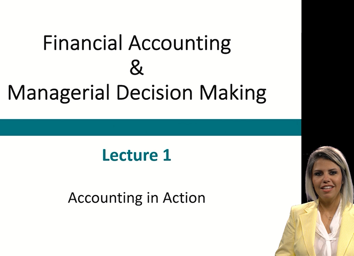 Professor in front of a PowerPoint