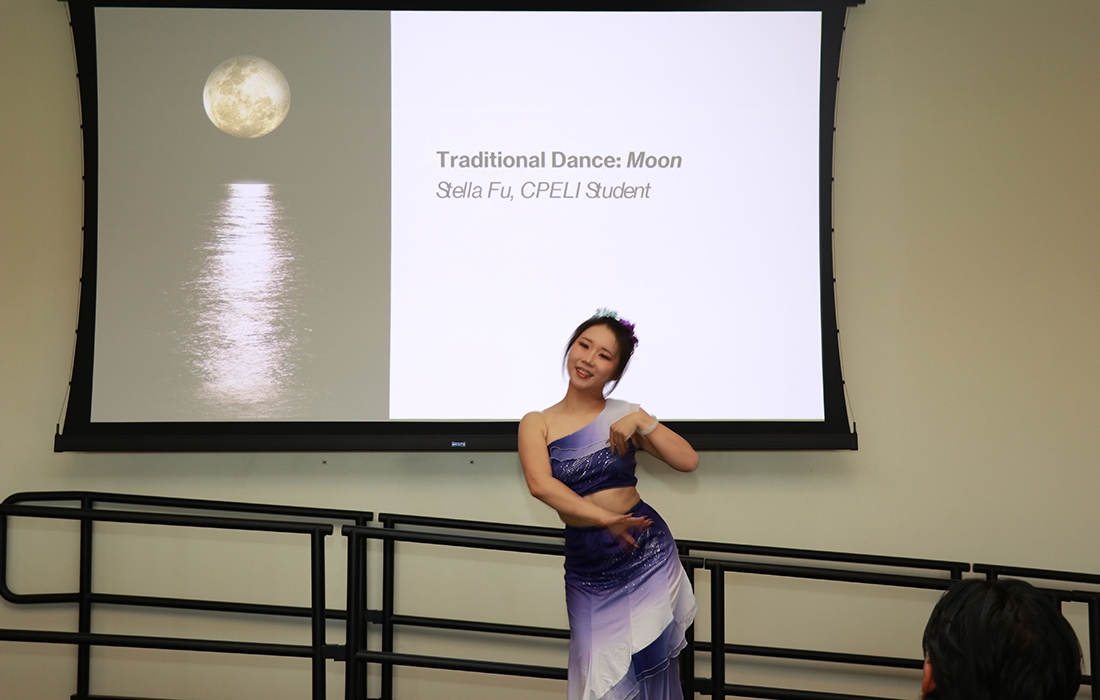 Stella Fu performs a traditional dance: moon.