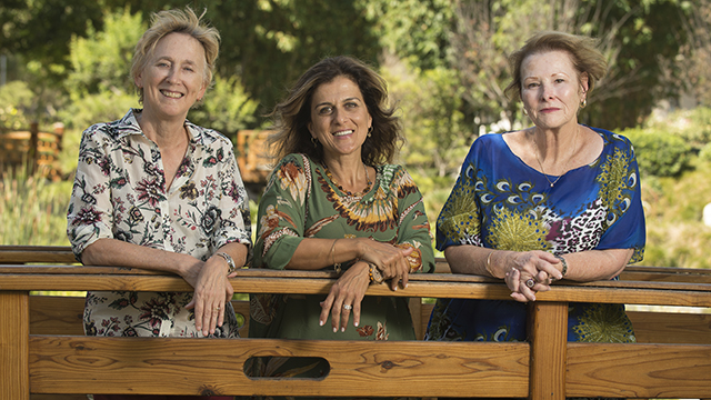 Art Professor Babette Major, Cal Poly Pomona graphic designer Ani Markarian and local needlepoint instructor Shelley Mullin will teach art journaling and needlepoint classes at Cal Poly Pomona.