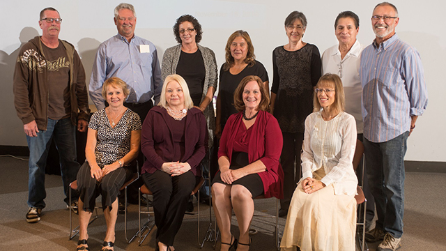 Sixteen retiring staff members were given emeritus status, granting them free parking and access to university events and services.