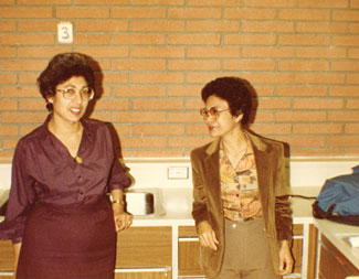 Professors Anahid Crecelius, left, and Nenita Cabacungan in 1980.
