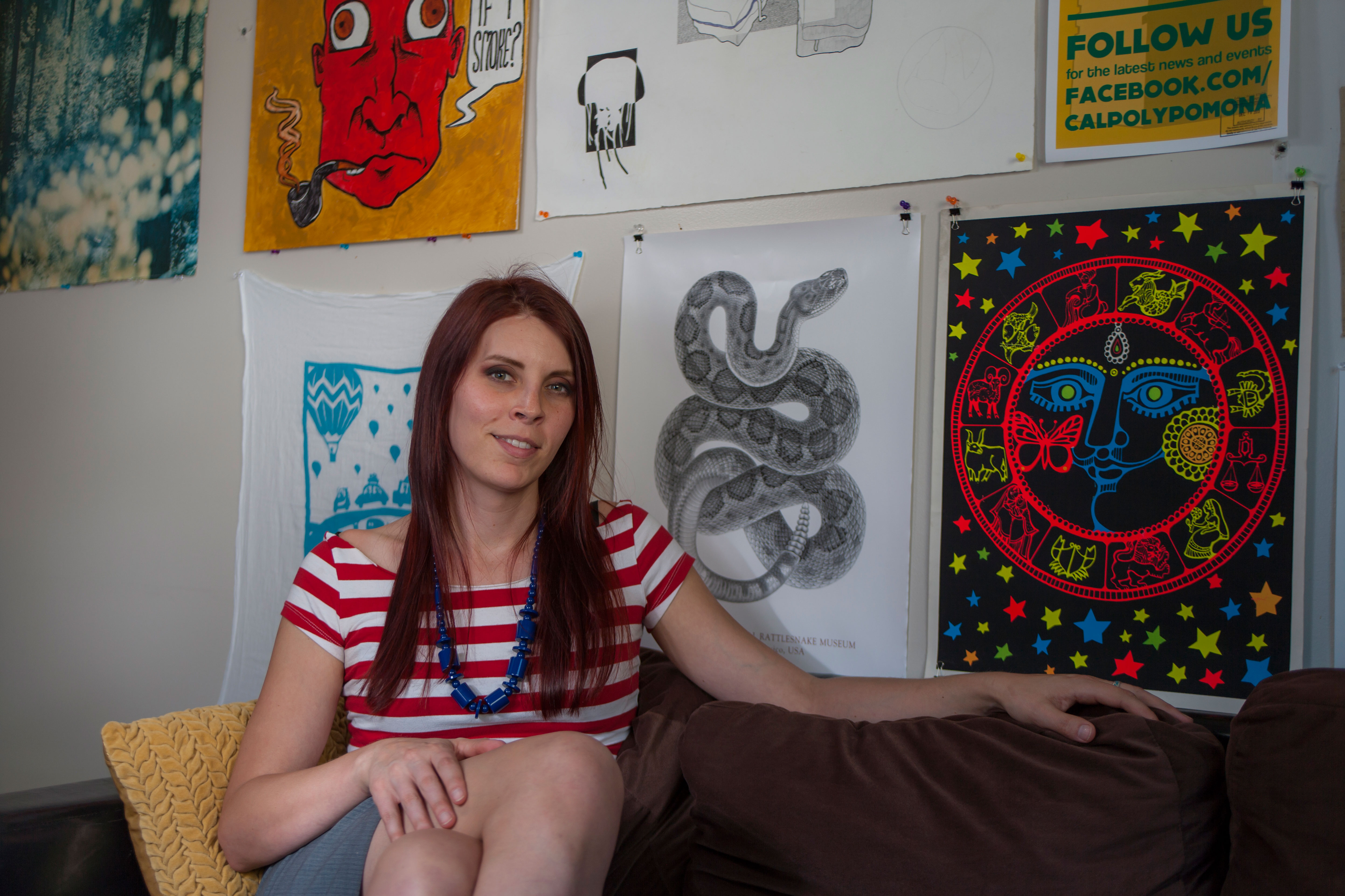 Velasco sits in her office.