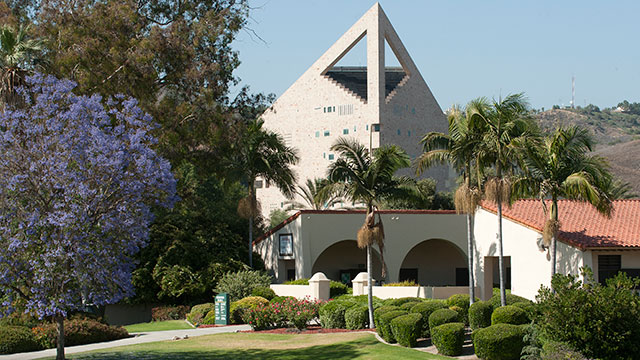 The CLA building and Union Plaza at Cal Poly Pomona.