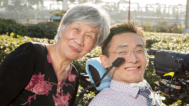 Paul Chiou and his grandmother.