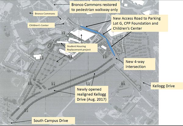 A map of the new access road. 