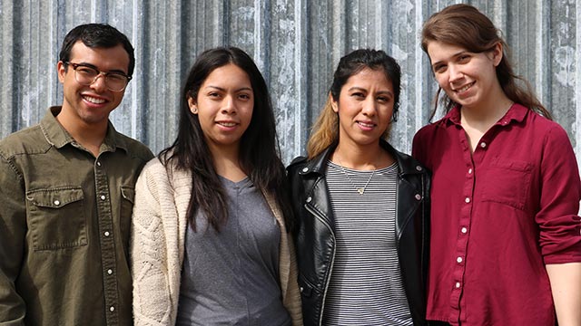Pictured from left to right: Jonathan Mayorga, Viridiana Navarro, Gabriela Ramirez, and Ashley Garcia.