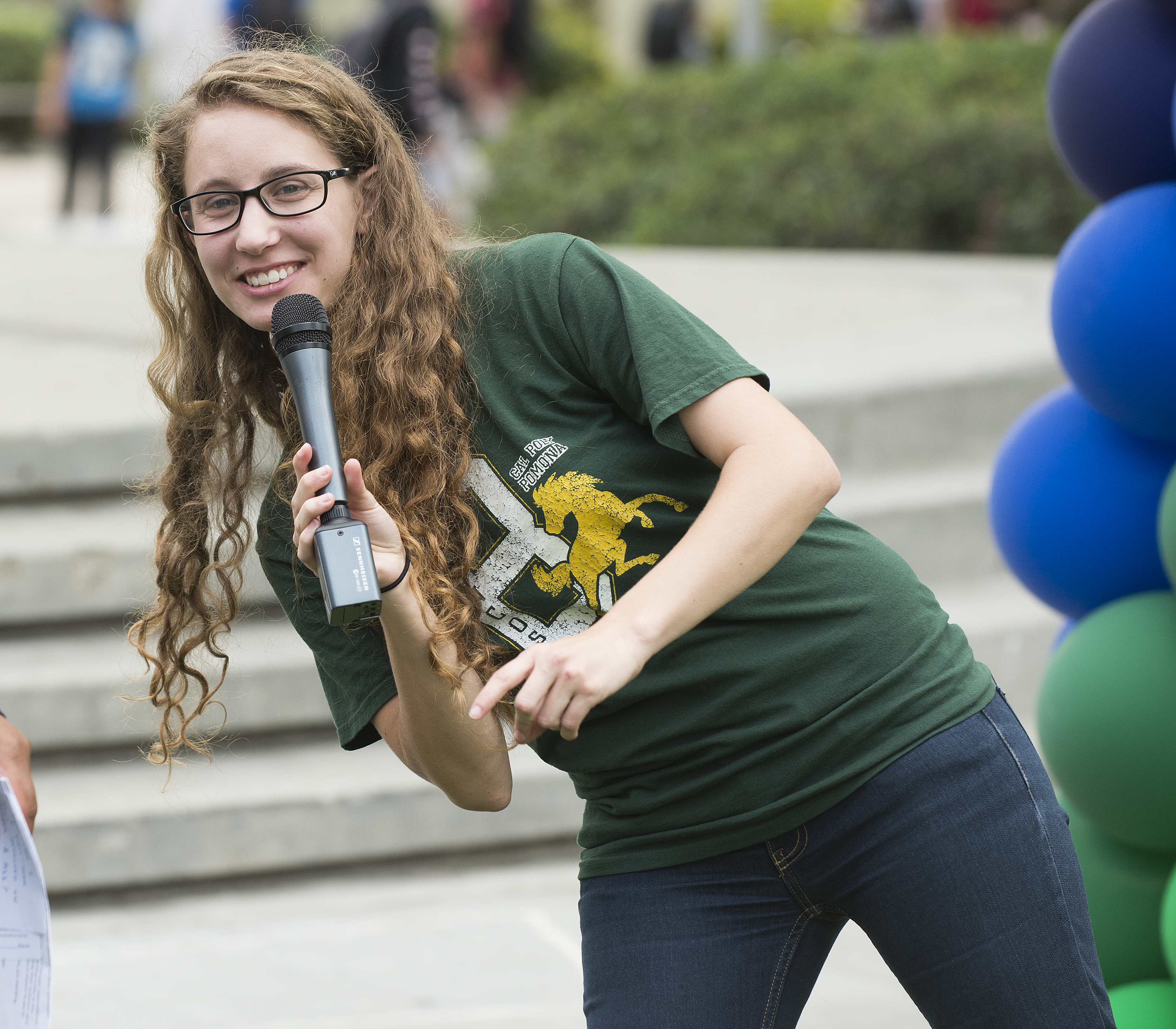 Greenberg fields questions at a Pizza with the Presidents event. 