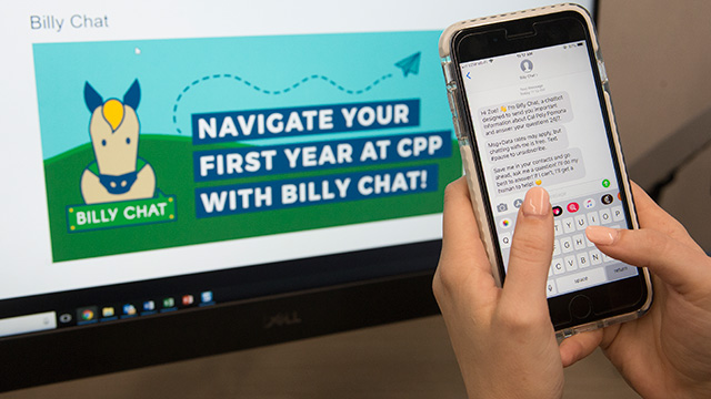 Billy Chat, a text messaging robot that fields questions from students, is one of several ways the university is tapping into technology to help ensure student success.