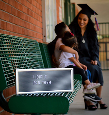 Amy with her son and daughter.