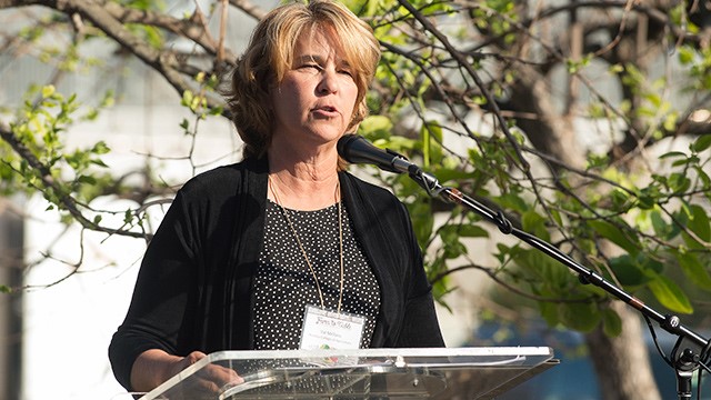 Caption: Professor Valerie Mellano, chair of the department of plant science.