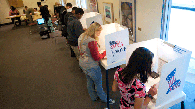 People voting
