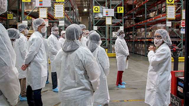 Employees in a warehouse