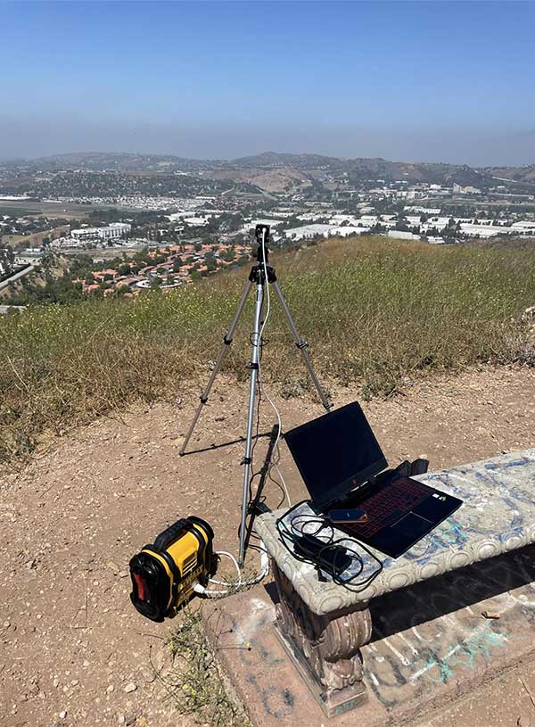 Test of the Bronco Ember camera and wildfire detection AI looking towards campus from a hill in Diamond Bar.
