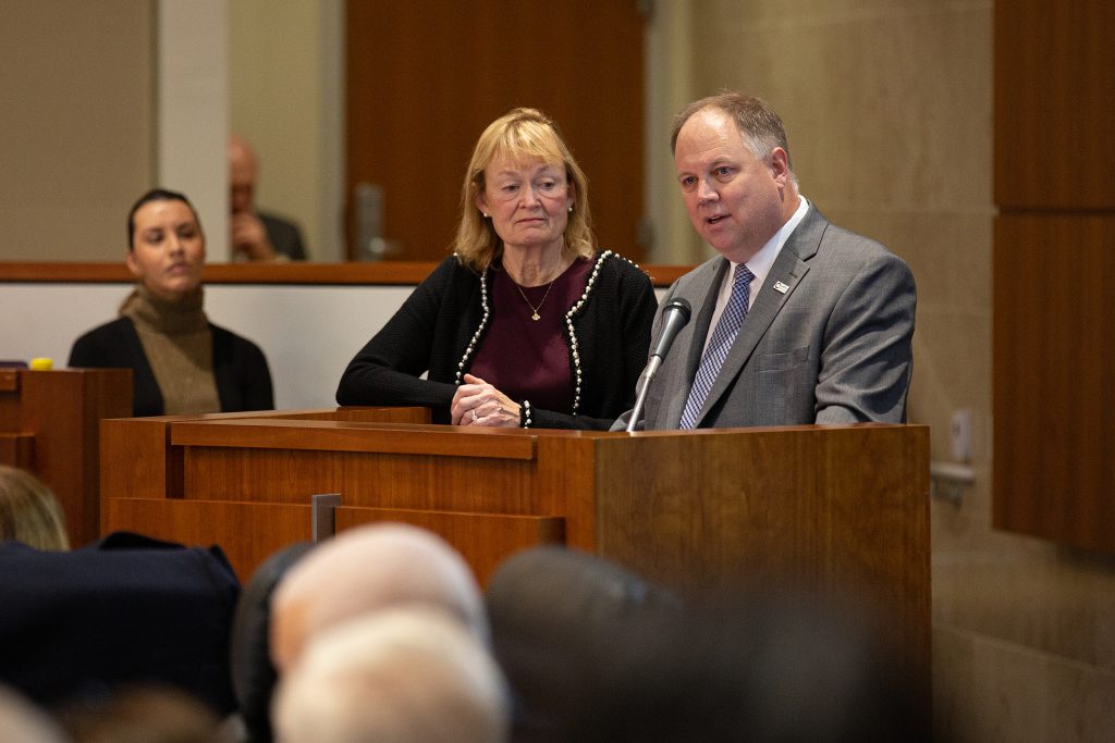The approval for the naming of the Singelyn Graduate School of Business at California State Polytechnic University, Pomona, during the California State University Board of Trustees meeting on Nov. 16, 2022.