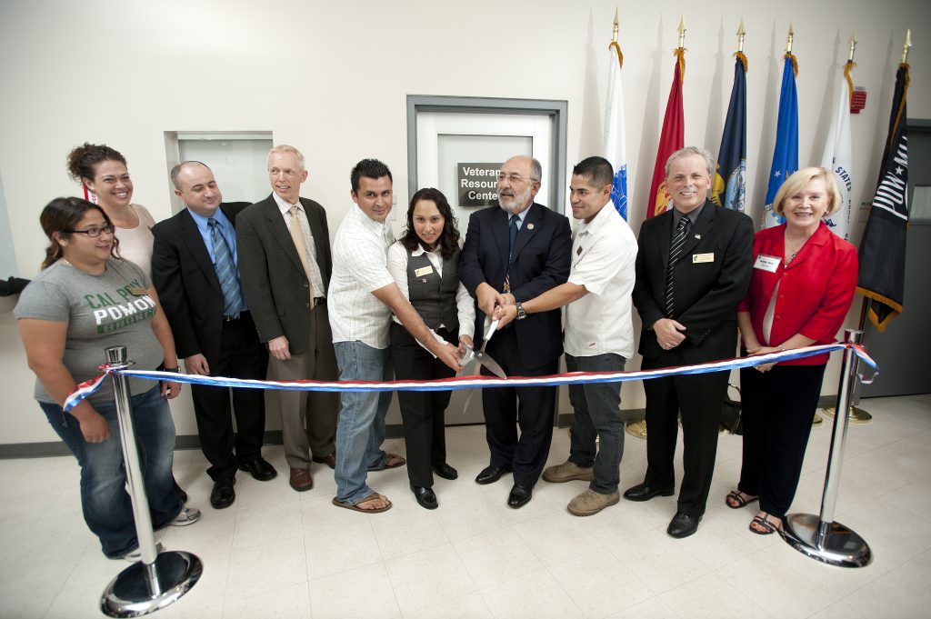Ribbon cutting ceremonies for the Veterans Resource Center at Cal Poly Pomona October 4, 2012.