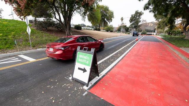 The rehabilitation and widening of University Drive creates a dedicated shuttle lane while still accommodating two-way traffic.