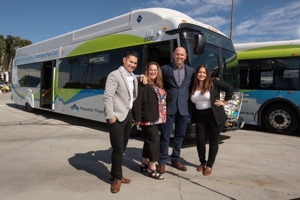 Alumni Hendy Satya, Denise Martinez, John Curley and Linda Apodaca all work at Foothill Transit.