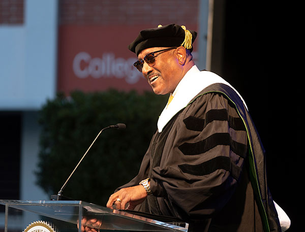 Honorary Doctorate recipient and guest speaker for the college of engineering, Clark Rucker.