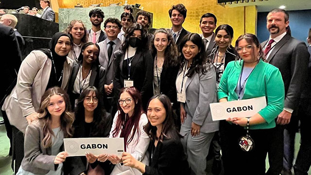 Model UN Students at the National Model United Nations (NMUN) conference held in New York