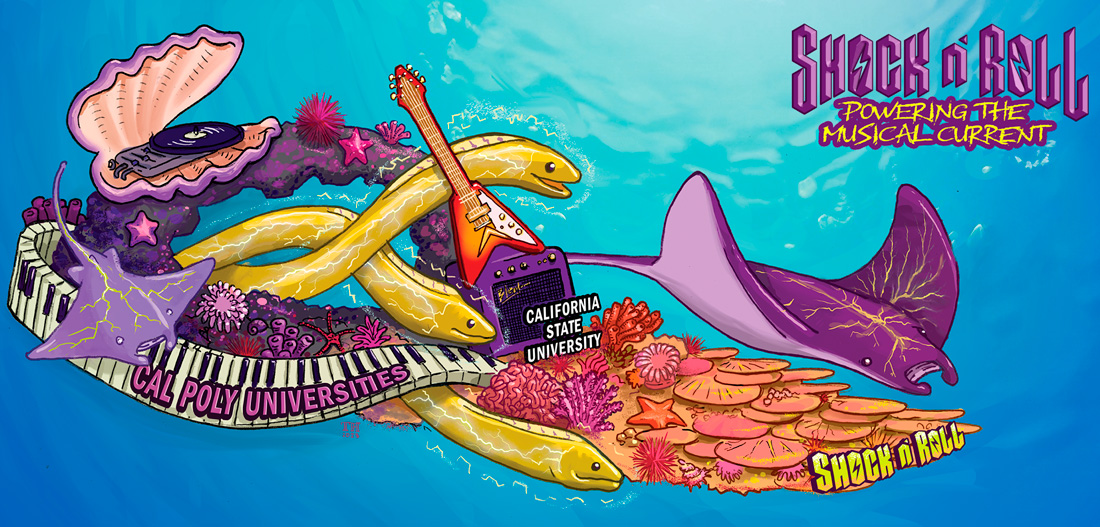 Shock n Roll: Powering the Musical Current Rose Float Design