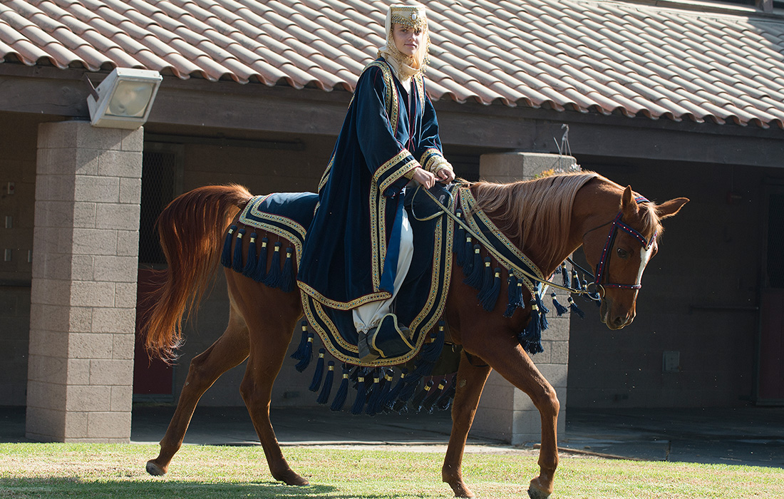 A student rides CP Annisette