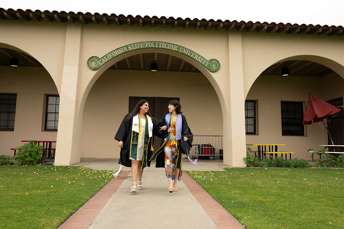 Taz Alamillo and Anais Hernandez in front of the Old Stables