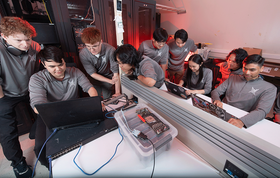 The Cyber team at their facility in the CLA.