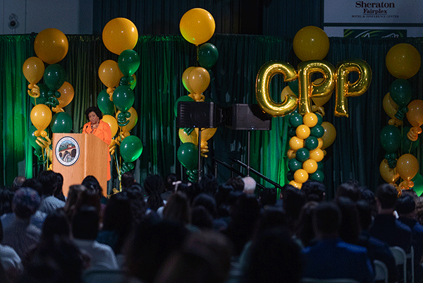 President Coley on Stage