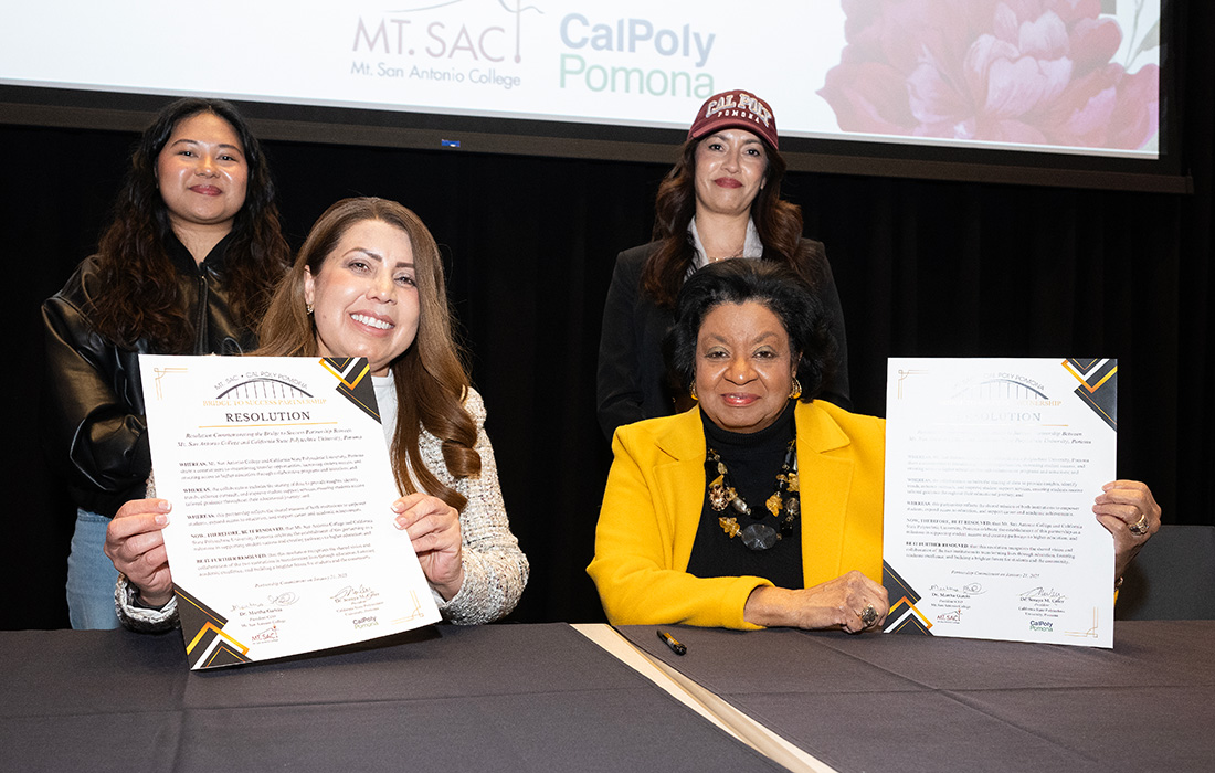 CPP President Coley and Mt. Sac President/CEO Martha Garcia