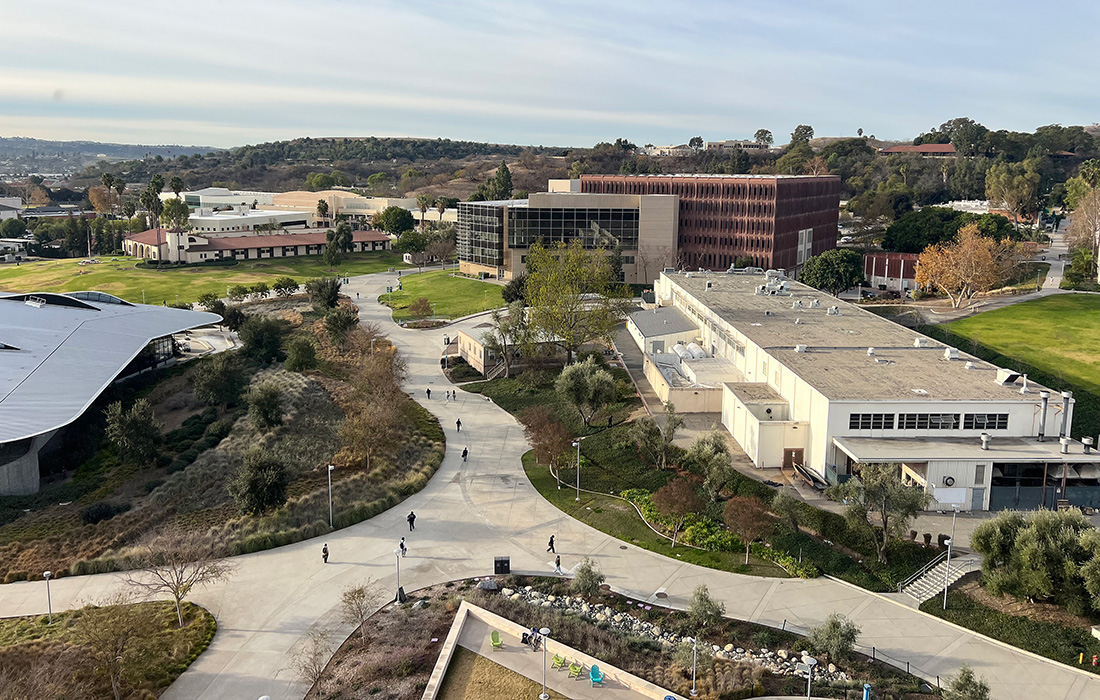 Aerial view of campus
