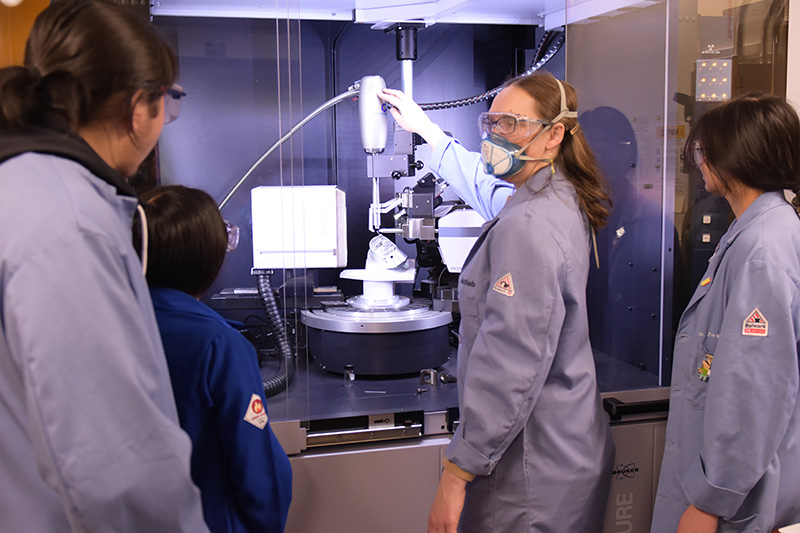 Chantal Stieber in a lab 