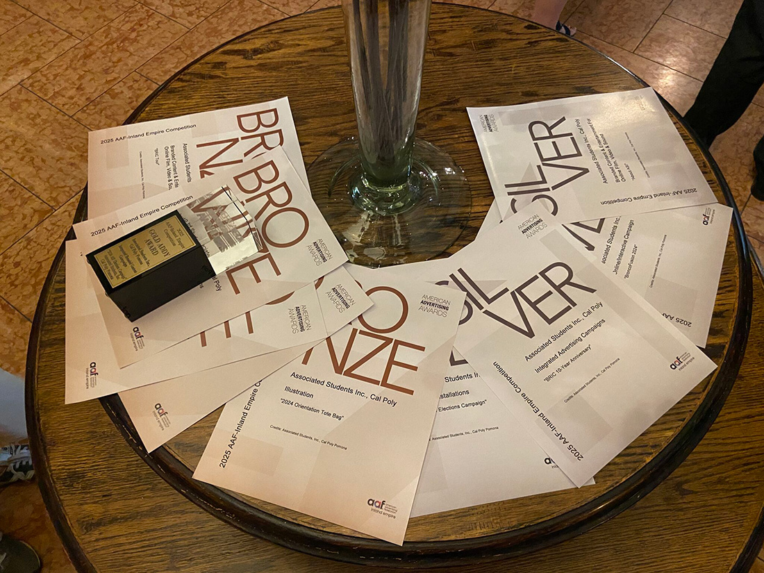 All the 10 winning ADDY Awards in gold, silver, and bronze, including GOLD acrylic trophy for the Integrated Brand Identity Campaign category.