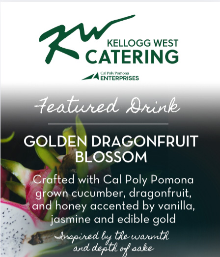 Kellogg West Catering Golden Dragonfruit Blossom Featured Drink