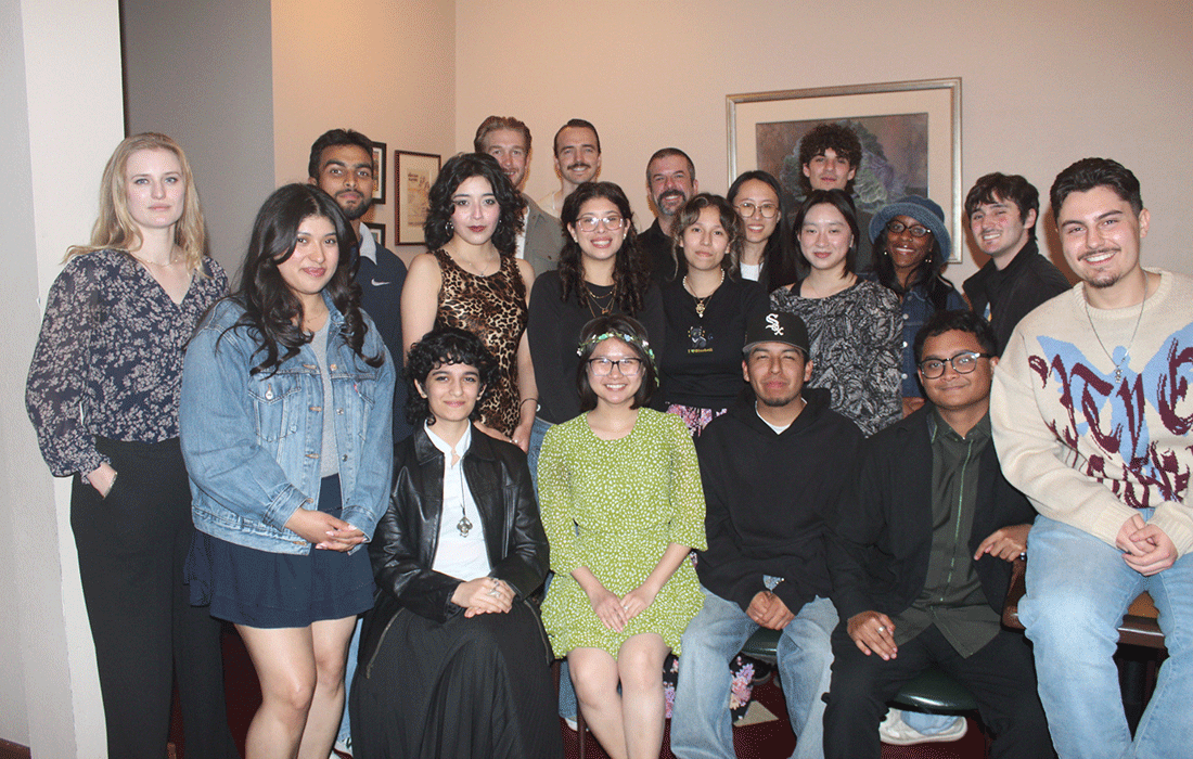 The Model UN Team take a group photo.