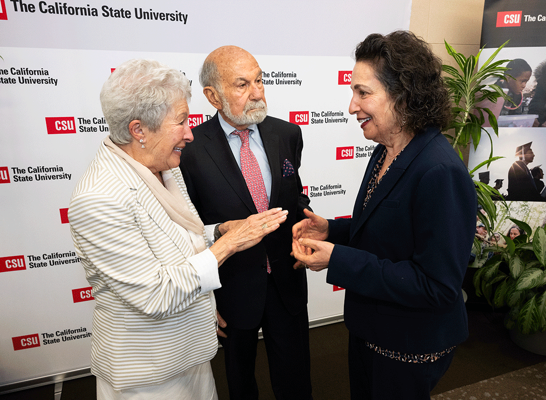Interim President Iris Levine with Jo and Larry Shupnick
