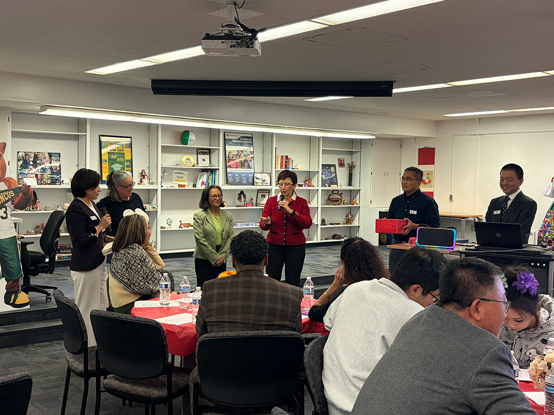 Round table discussion during International week. 