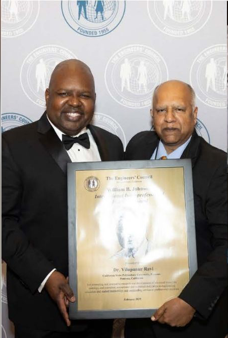 Ravi is presented with a William B. Johnson International Founders Award.