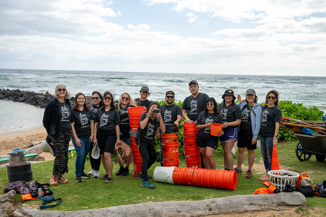 MBA students on a trip to Hawaii for the Sustainable Development in Marketing Service Learning class. 