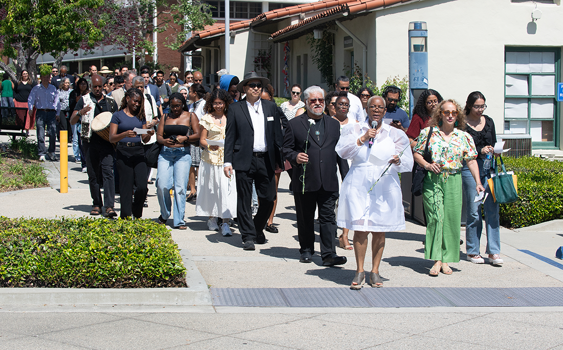 Gusts march during the Monument to Movement event.
