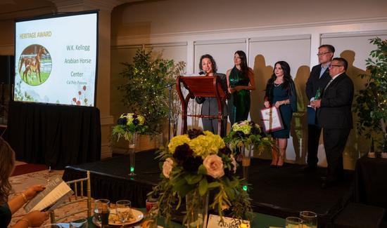 Interim President Levine accepting the award on behalf of the university
