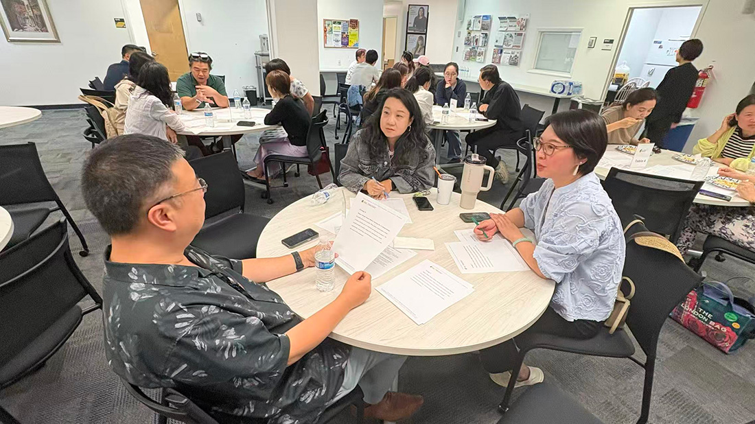 CPP community members engage in discussion at the International Center Faculty and Scholar Roundtable.